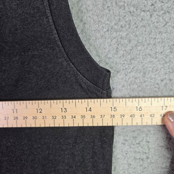 Harley Davidson Charcoal Gray Studded Logo Muscle Tank Top Moto Biker Chic Small - Picture 11 of 11